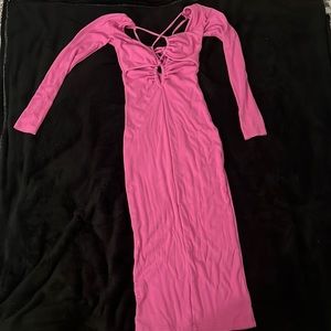 Fuchsia Medi Bodycon Dress